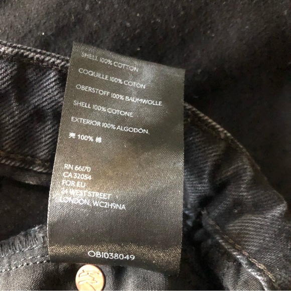 We The Free People Dakota Straight Leg Jeans Sz 25 High Rise Vintage Black Denim - Picture 12 of 14